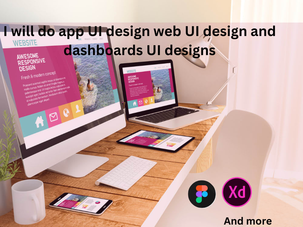Ui ux design, website ui ux design on figma and adobe xd | Upwork