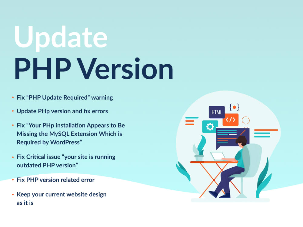 PHP update to the latest version. Or the specific version of PHP you ...