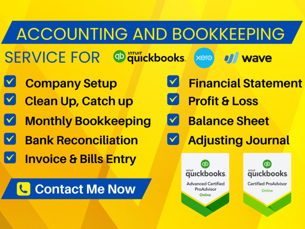 Top Notch Bookkeeping Service in QuickBooks Online, Xero and Wave Upwork