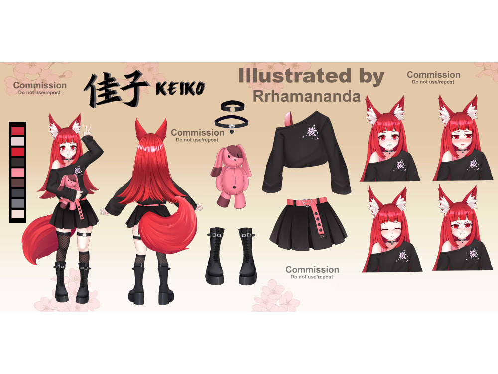 Character Reference Sheet In Anime Style For Your Original Characters Upwork 