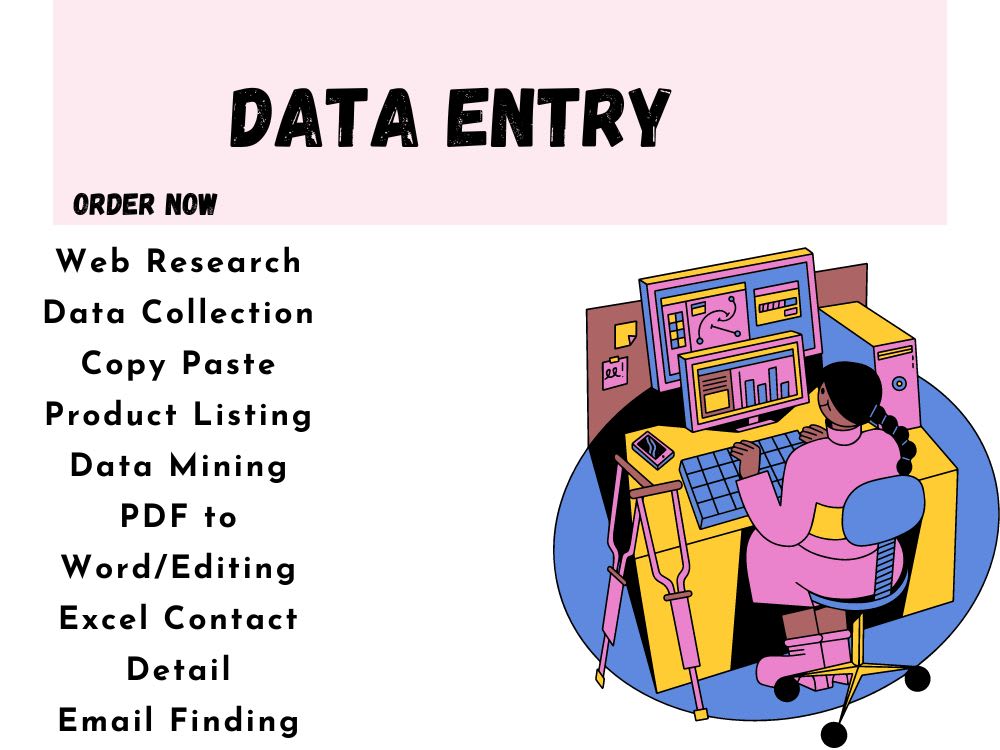 10 hours of Data Entry, Admin Support & Web Research as per your ...