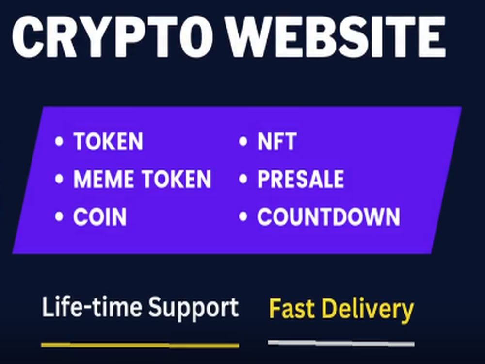 A fully designed crypto,presale, ico, nft or blockchain web or landing