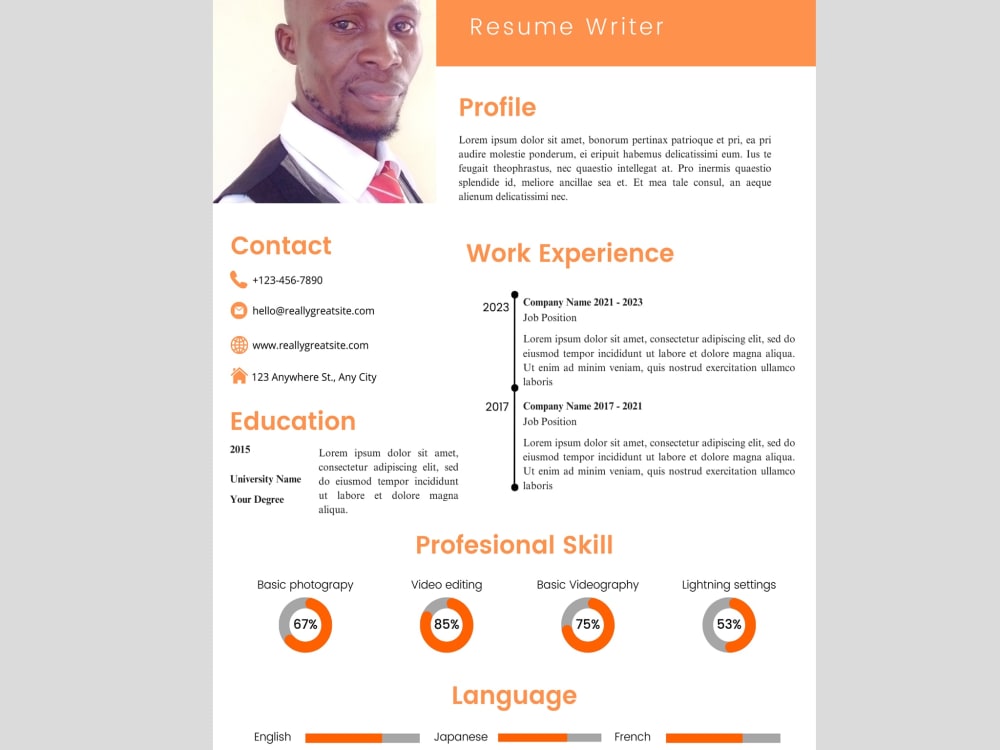A professional CV/Resume design that makes you stand out Upwork