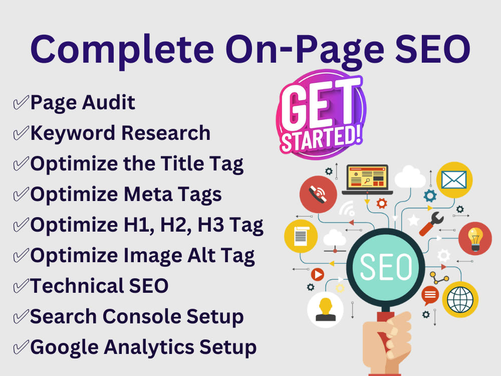 On-page SEO optimization Technical SEO SEO Expert for your