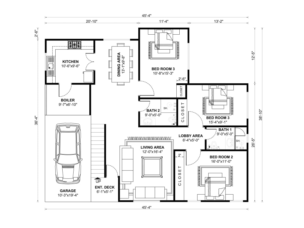 Perfect Design 2D Floor Plan in AutoCAD Upwork