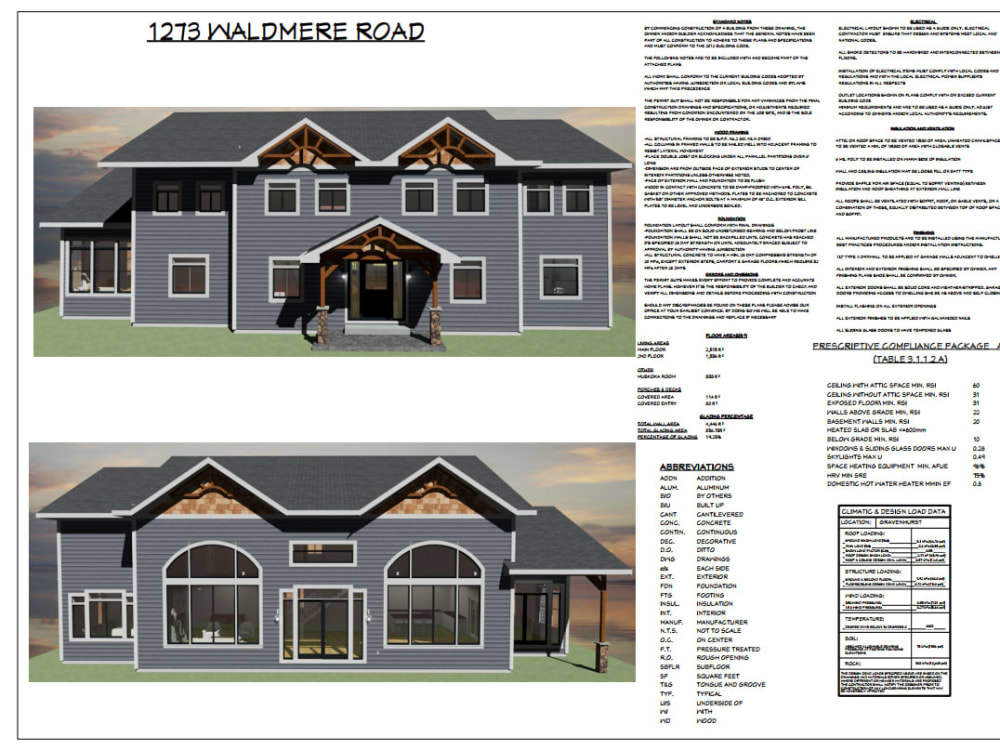Architectural/Structural engineering drawing set for permit in USA Upwork