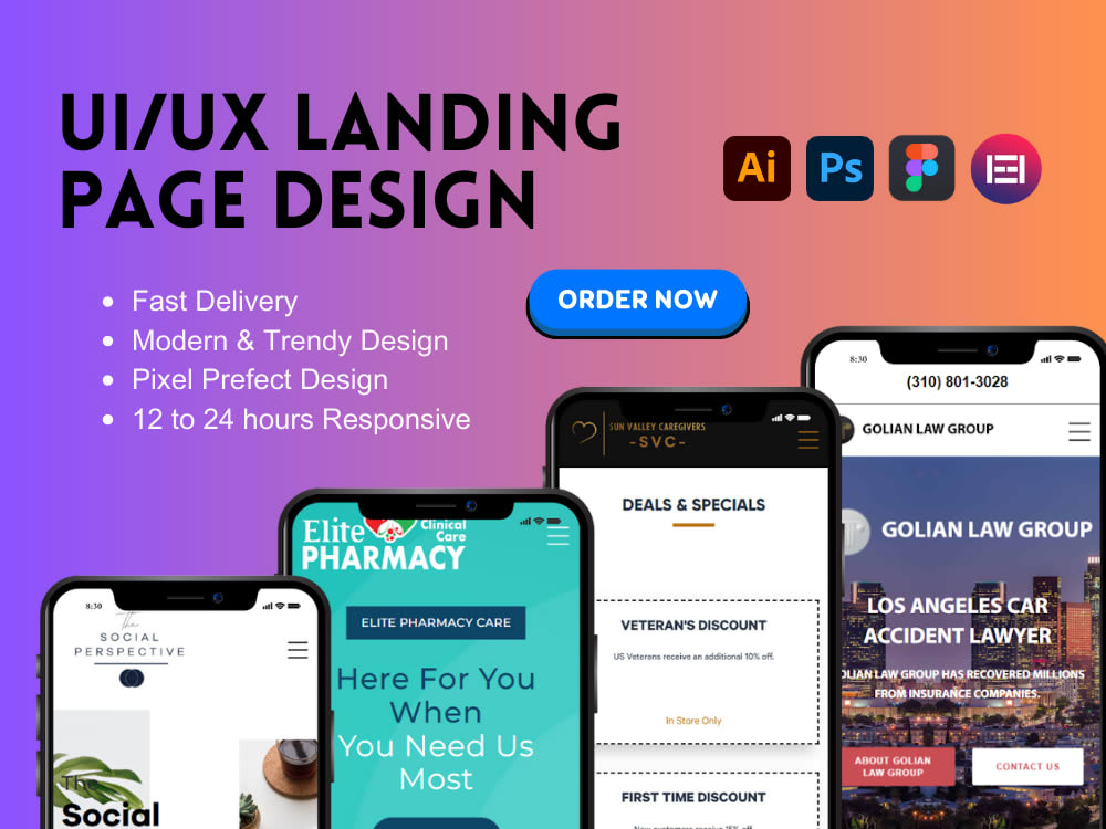 Morden Website Landing Page UI/UX design in Figma| within 12 to 24 ...