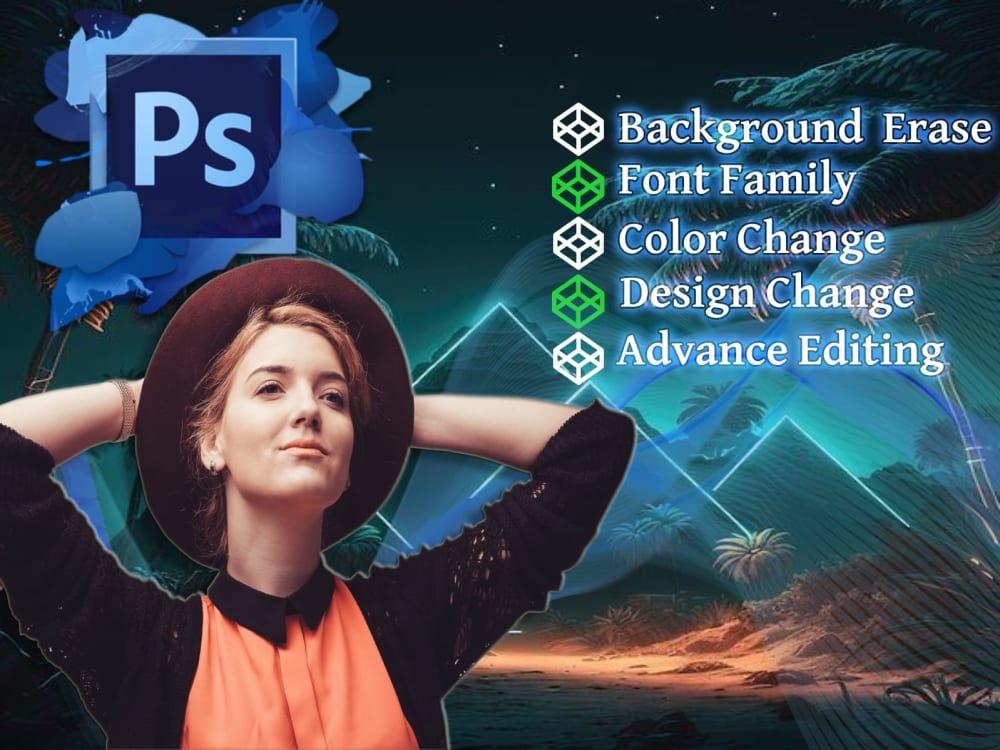 editing (Background/ Color/ Size /Design /Font /Contrast /Making) Upwork