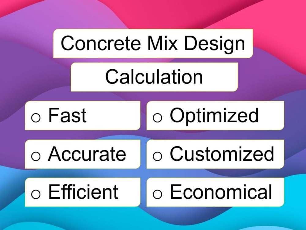 Concrete Mix Design Calculation Services Upwork
