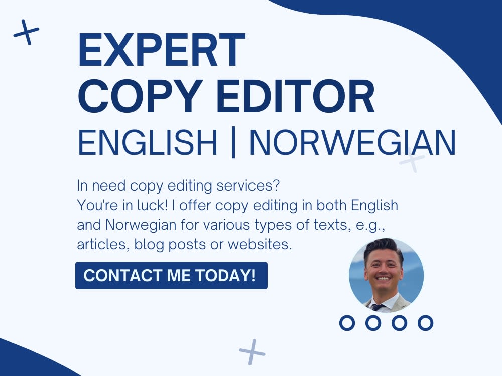 Your text expertly copy edited by a Norwegian teacher and language ...