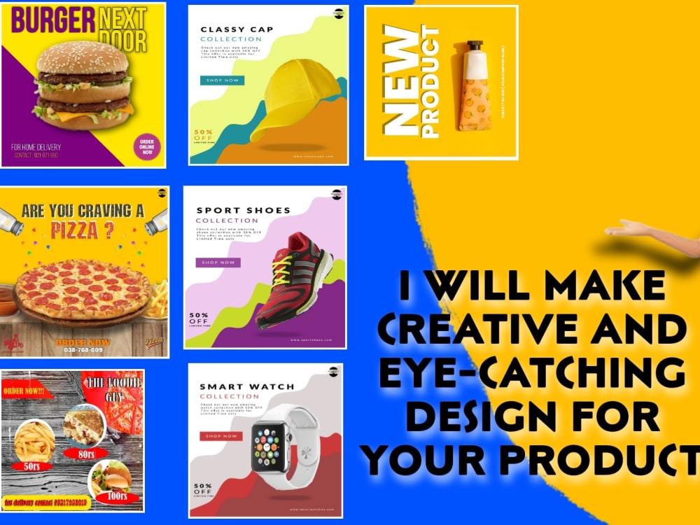 A fantastic eyecatching poster/post design for your product . Upwork