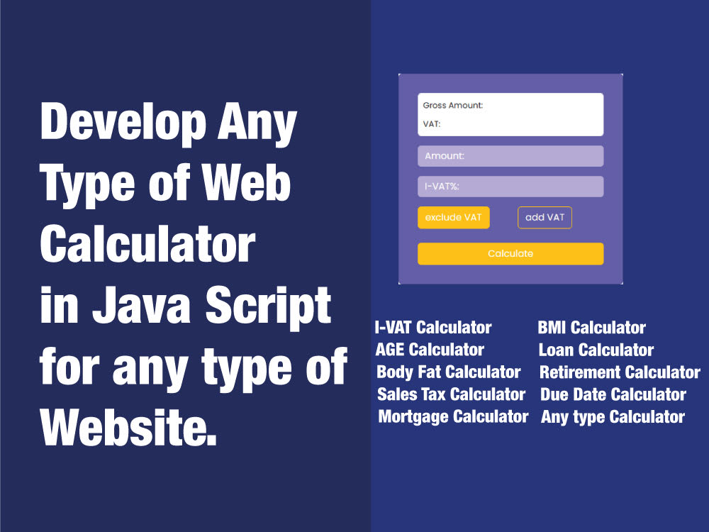 A fantastic Calculator in JavaScript & PHP for any type of website ...
