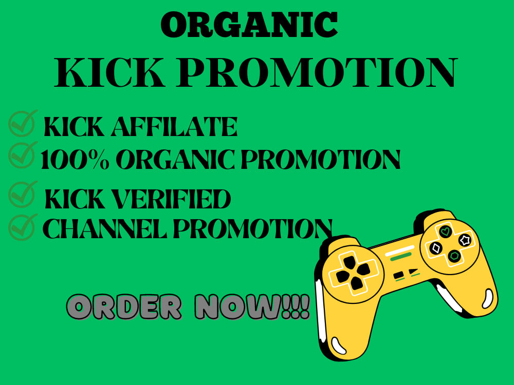 Kick Channel Promotion, Chatters, Viewers, Followers, And Kick Emote Upwork