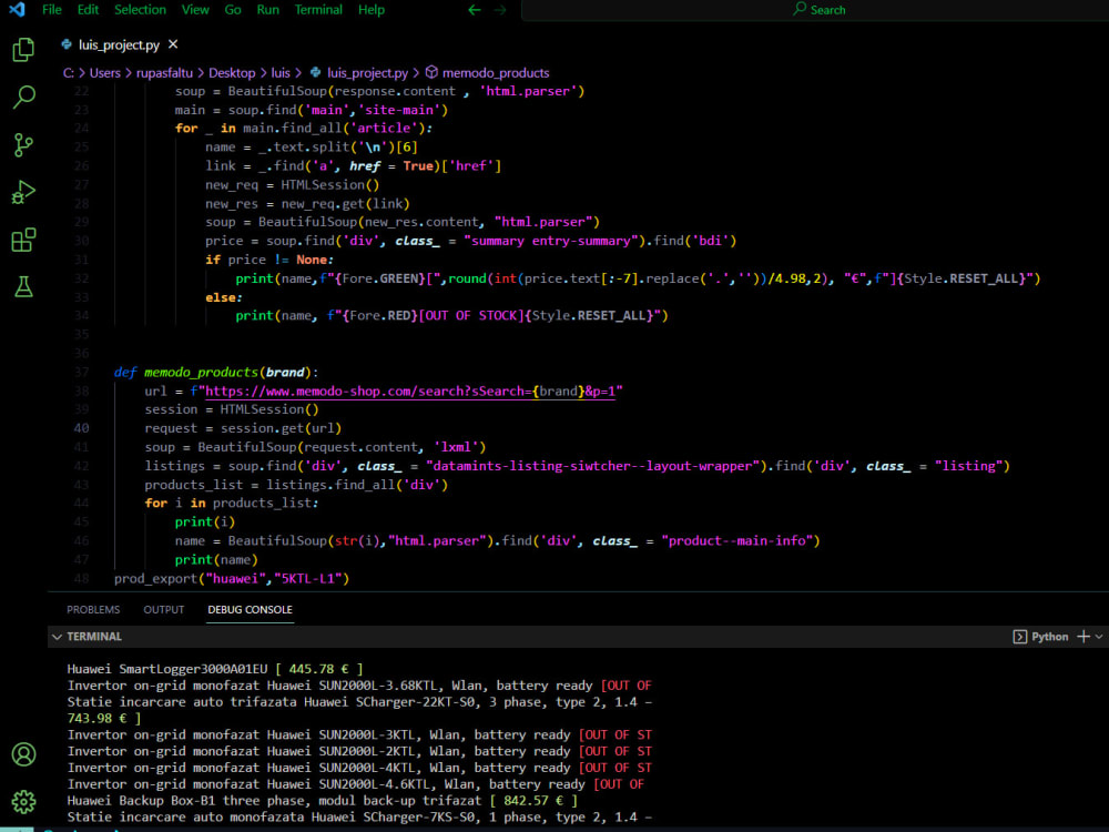 All the tasks in the form of an automated and well-optimized Python ...