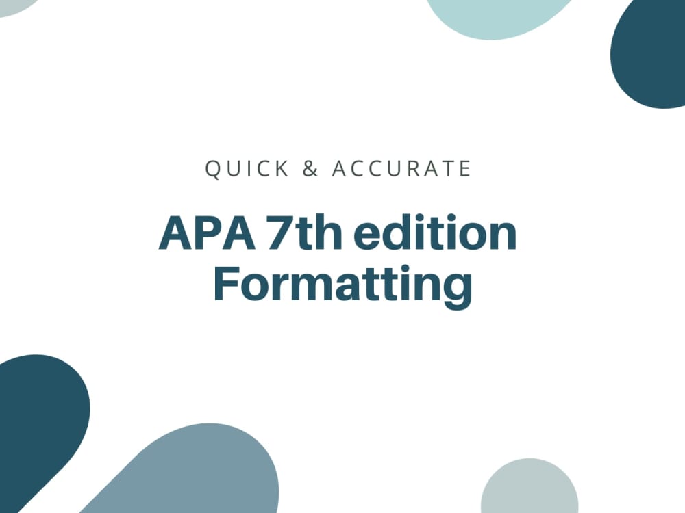 Quick, accurate APA 7th edition formatting assistance.