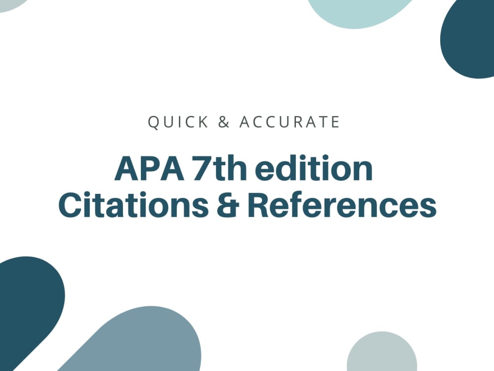 APA References 7th Edition 