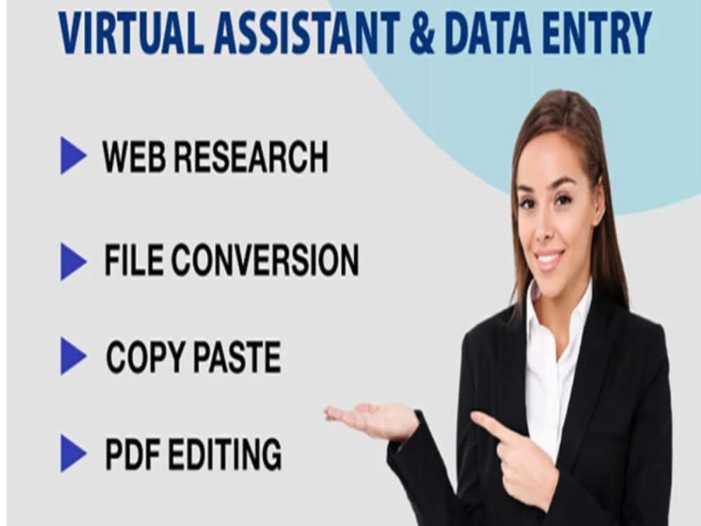 Virtual Assistant For Data Entry, Web Research And Copy Paste Work | Upwork