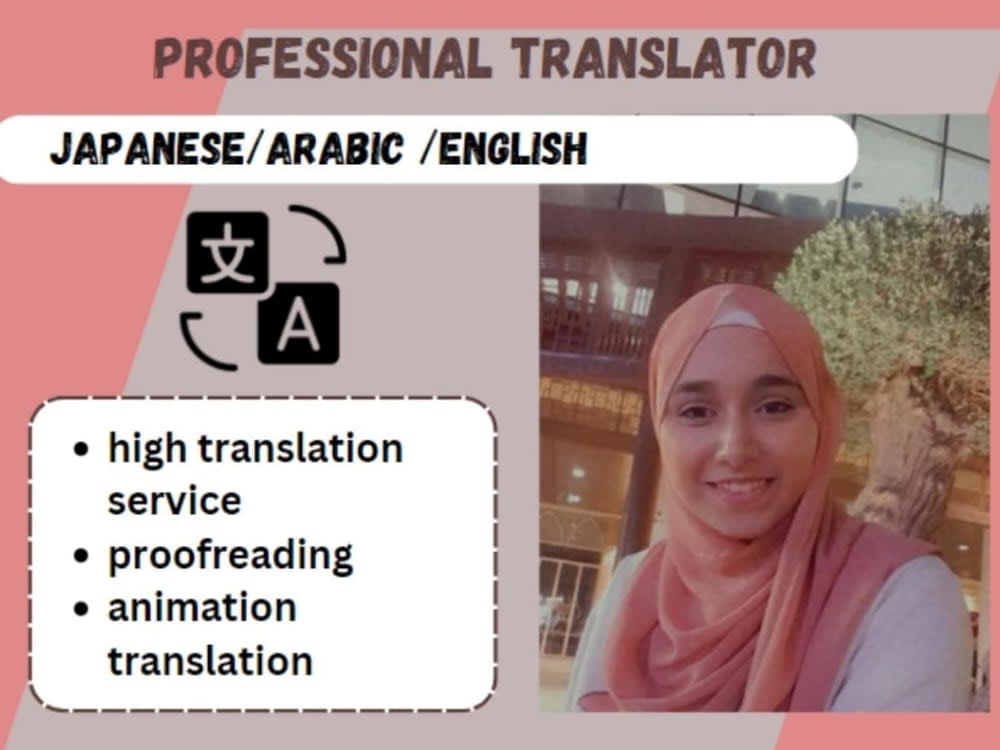 A professional Japanese/Arabic translation Upwork