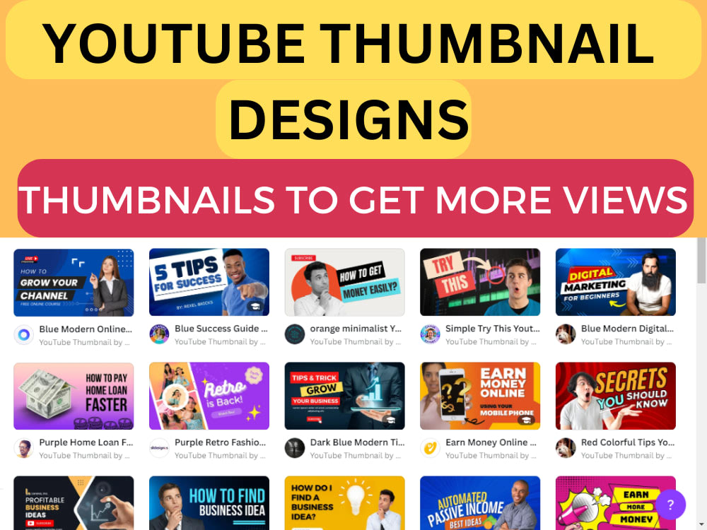 Attractive YouTube thumbnails for your videos Upwork