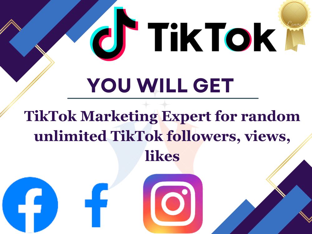 12000 TikTok Followers + 300K Tik Tok Views + 3000 TikTok Likes