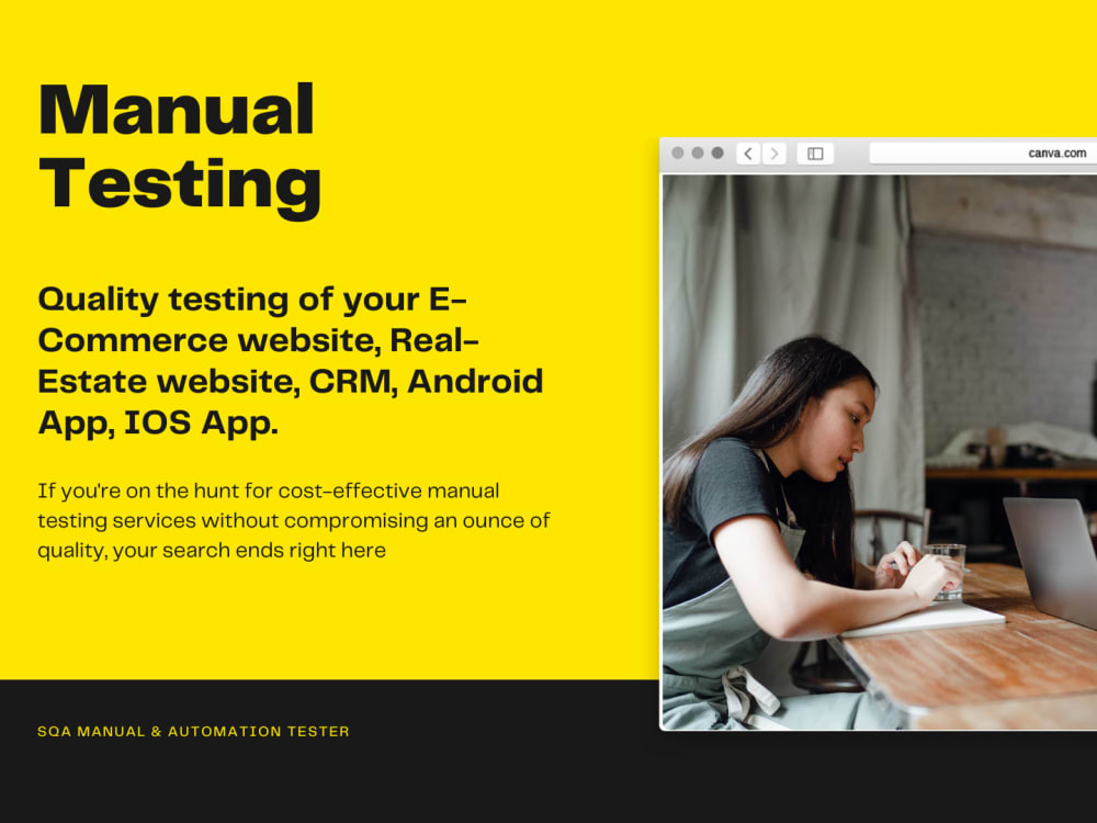 Affordable manual quality testing for any website, CRM & App. Upwork