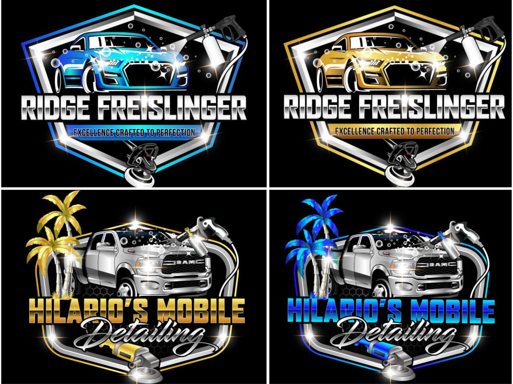 Do modern auto detailing auto mobile and car wash logo