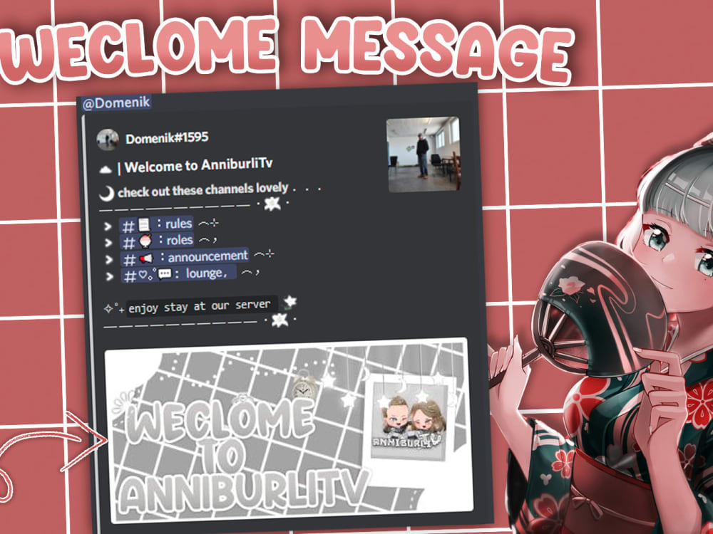 Create or revamp your anime, aesthetic, kawaii and cute discord