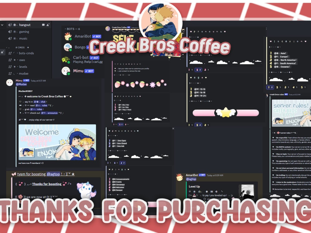 Create or revamp your anime, aesthetic, kawaii and cute discord server by  Abubakar_gfx