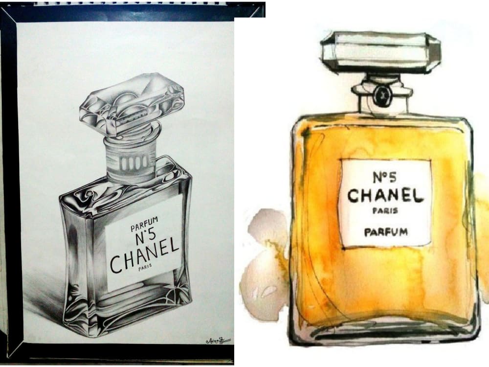 Chanel N.5  Chanel perfume bottle, Chanel perfume, Bottle drawing