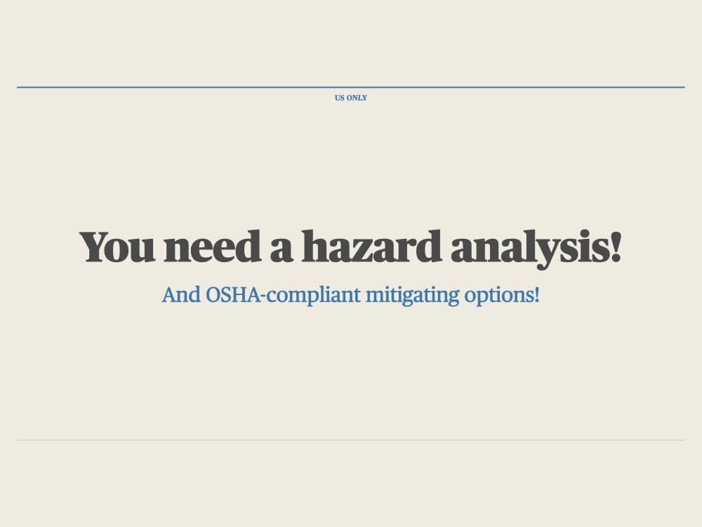 A complete hazard analysis & OSHA compliant mitigatating options. US Only Upwork