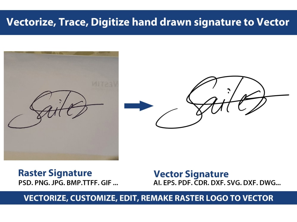 Master Signature Vector Vectorize, trace, and digitize hand-drawn signatures to vector | Upwork