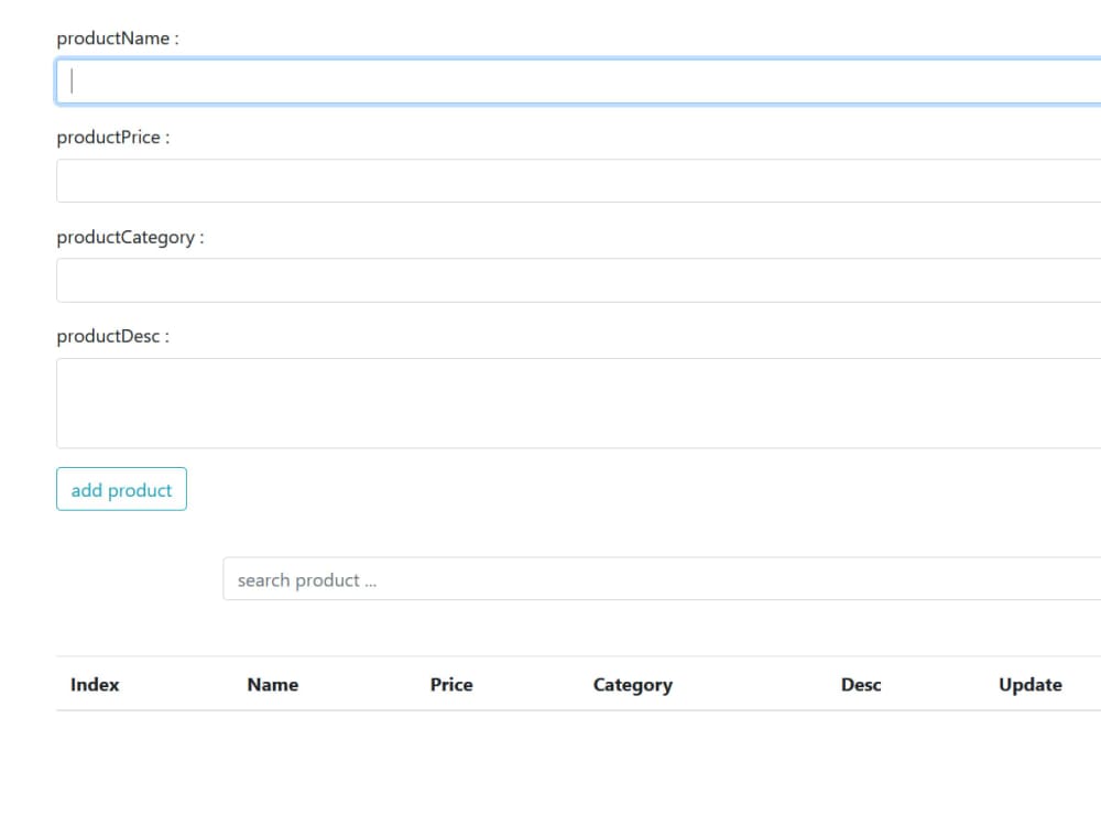 Crud system with js and bootstrap and local storage | Upwork