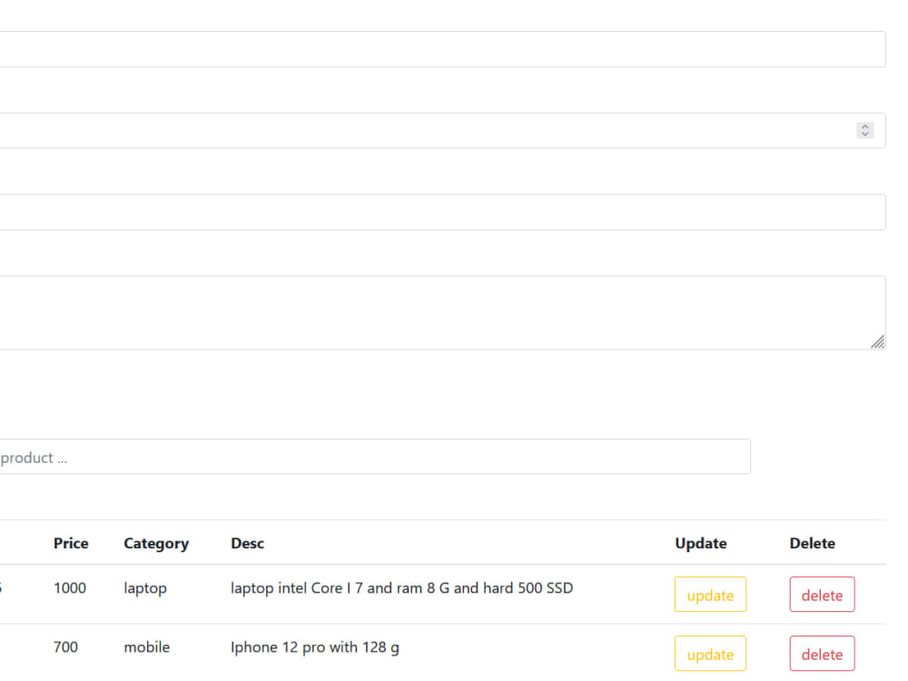 Crud system with js and bootstrap and local storage | Upwork