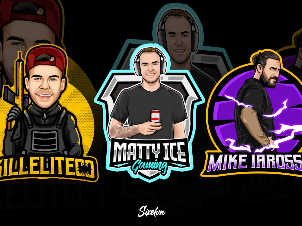 Amazing mascot gaming logo for youtube twitch cartoon avatar youtube ...