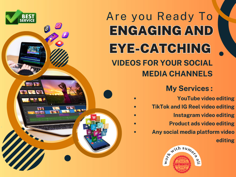 Professional video editor for social media accounts & for youtube