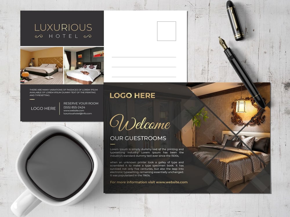 A creative, professional, and modern postcard design for your business