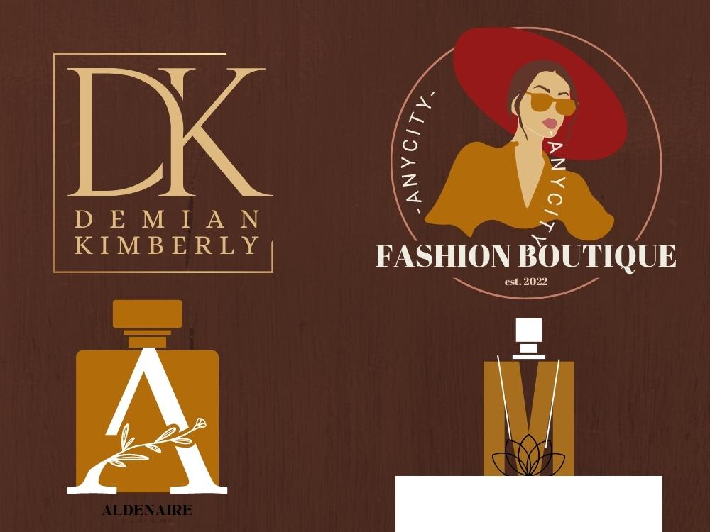 Luxurious logo design for fashion boutiques, perfume brands and