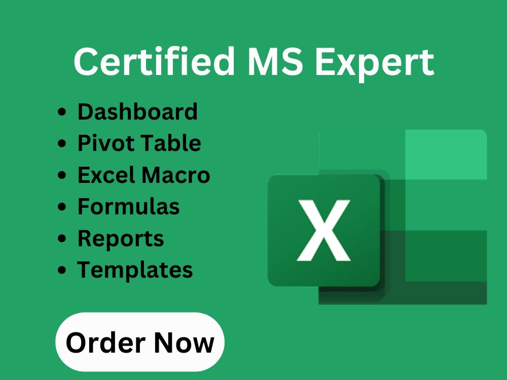 Excel formulas solution, dashboard, pivot table, power queries,excel