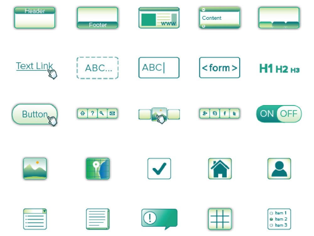 Catalogue - Free interface icons