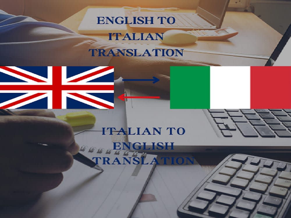 English to spanish translation and also a Englis to italian translation