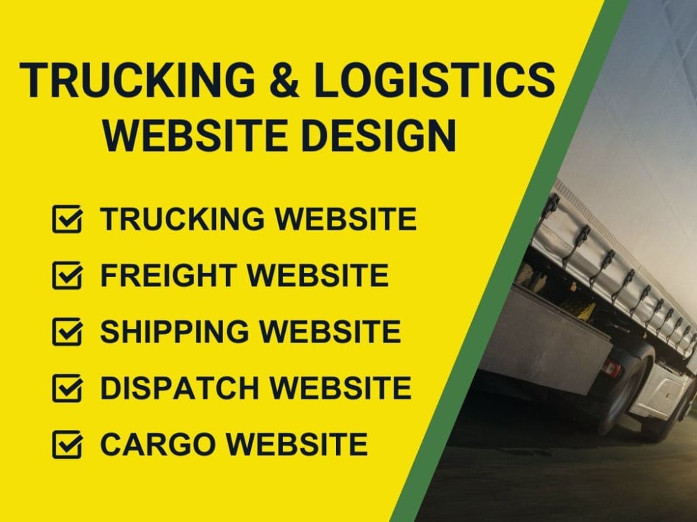 Trucking website logistics website dispatch website cargo website