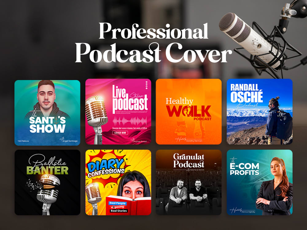 A Professional podcast cover art design with Free mockup | Upwork
