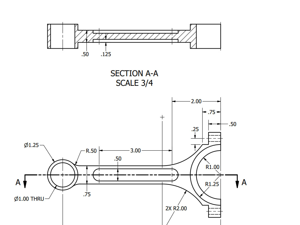 A technical drawing of your single-part product idea | Upwork