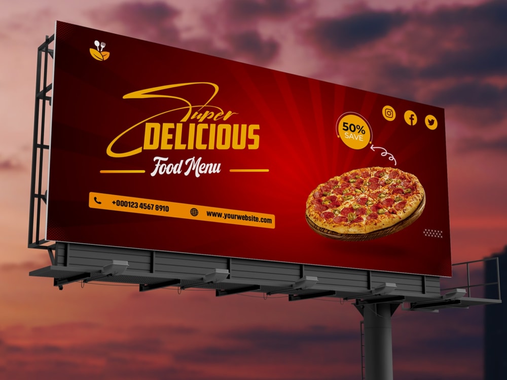 Billboard, yard sign, signage or roll-up banner design