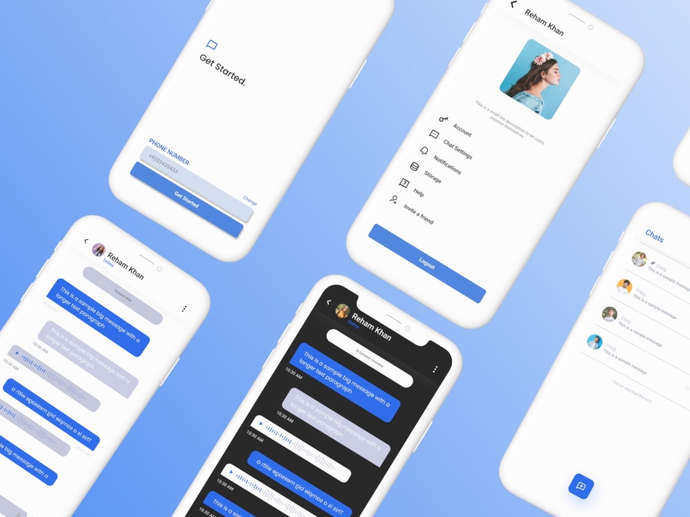 Captivating Chat App UI Design in figma | Upwork