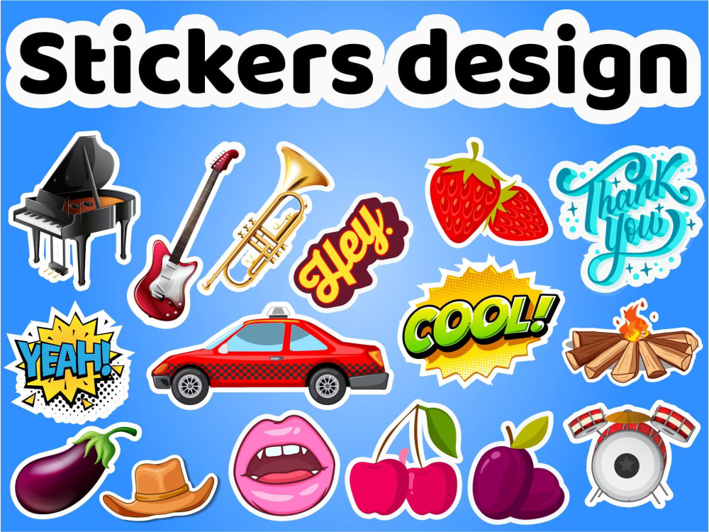 Design cute stickers for you | Upwork
