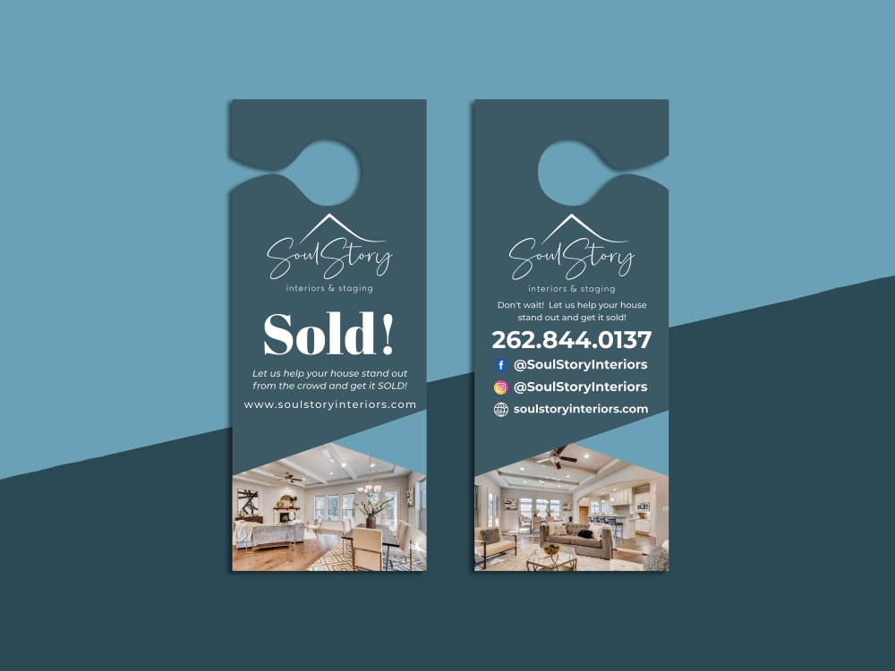 A premium Door Hanger, Rack Card, DL Flyer Design Upwork