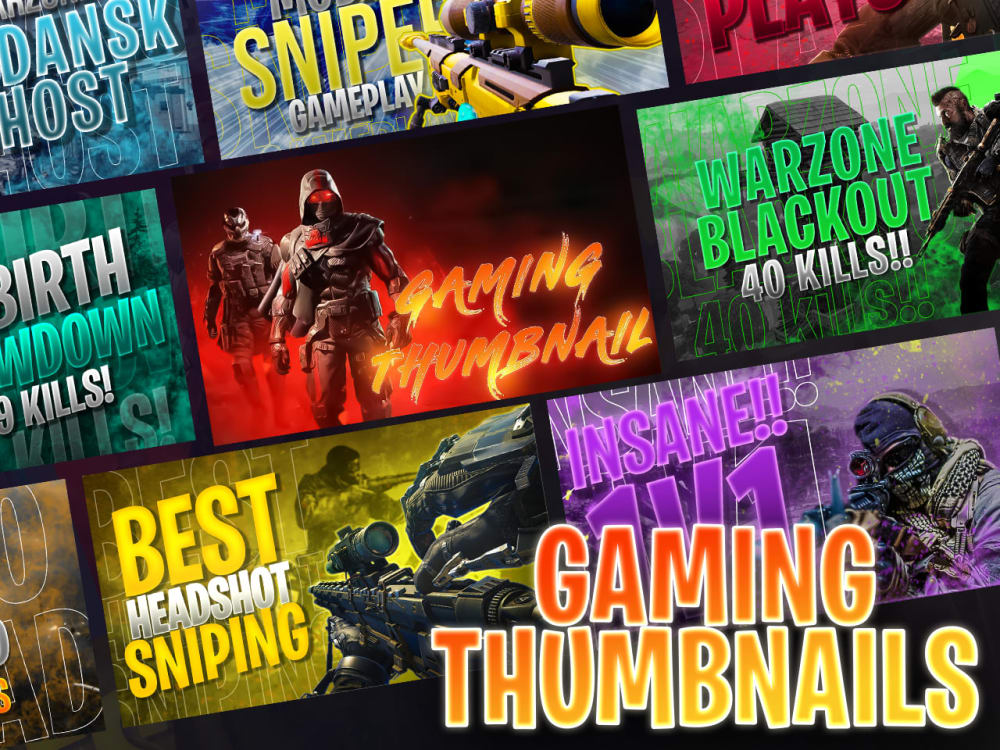 An attractive catchy and amazing gaming thumbnail Upwork