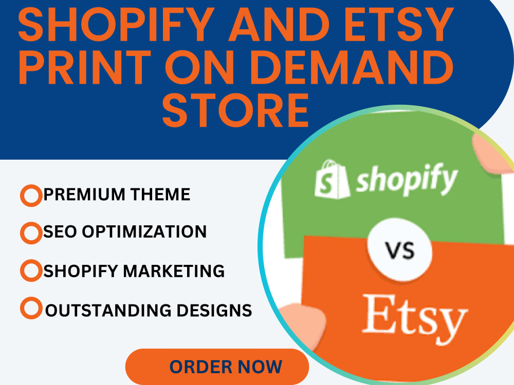 Setup Shopify print on demand Etsy printify storeredesign Shopify store ...