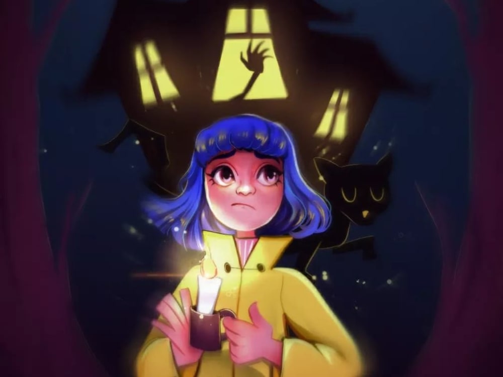 2D Coraline Character Illustration - Illustration Agent Website